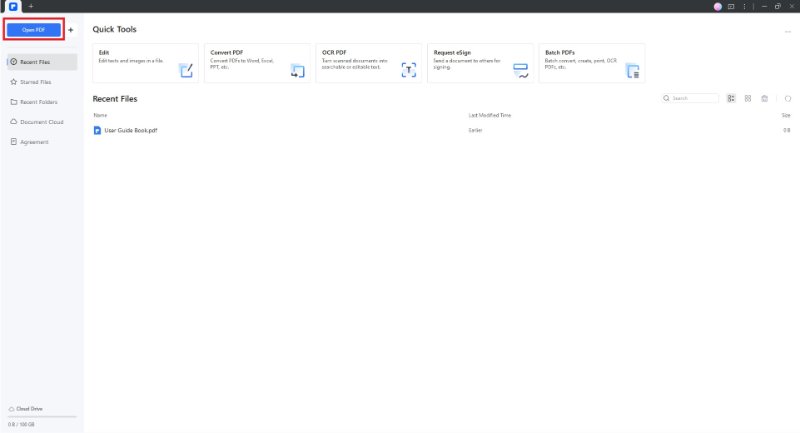 pdfelement main window