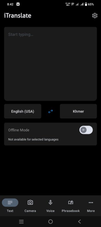 itranslate for english to khmer