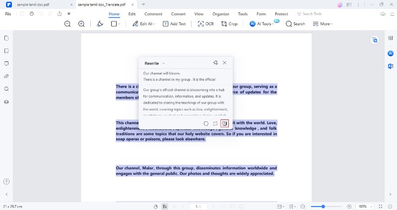 rewritten translated pdf text