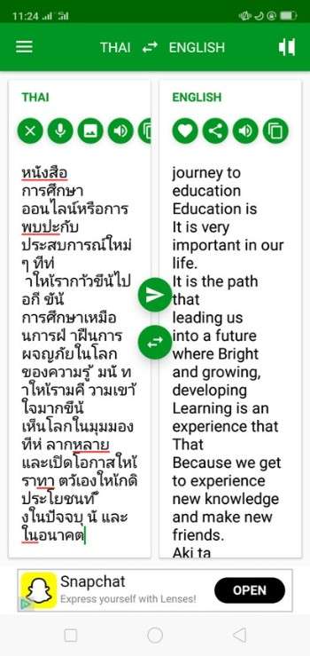 translate pdf thai to english text