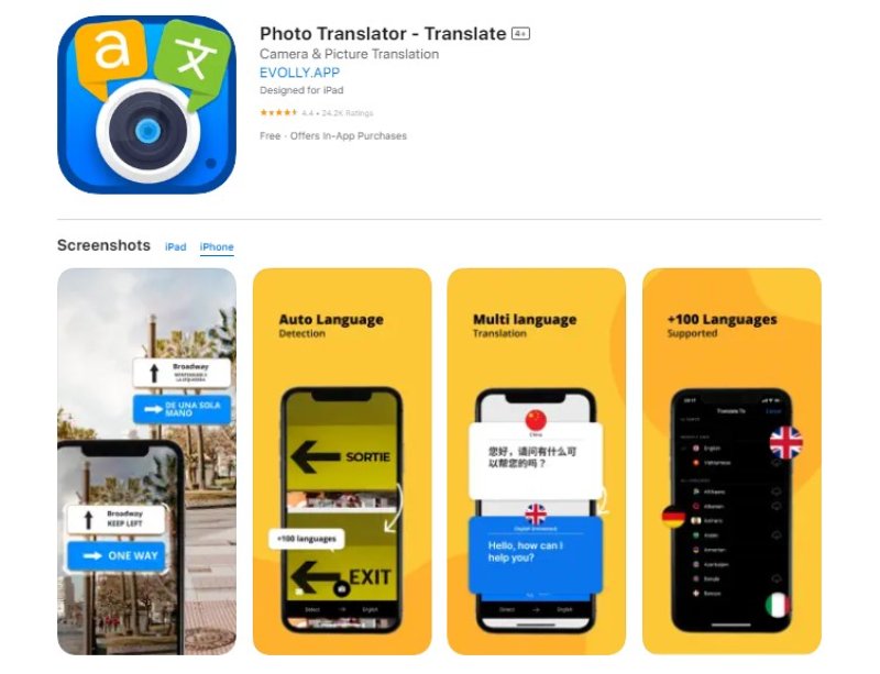 photo translator for ios