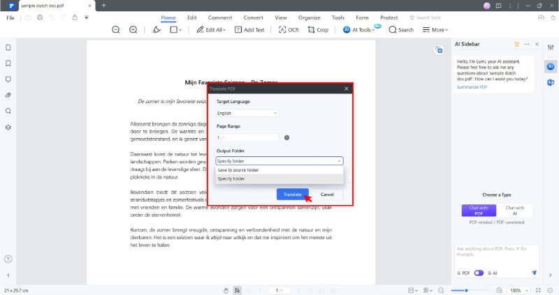 translate pdf to target language