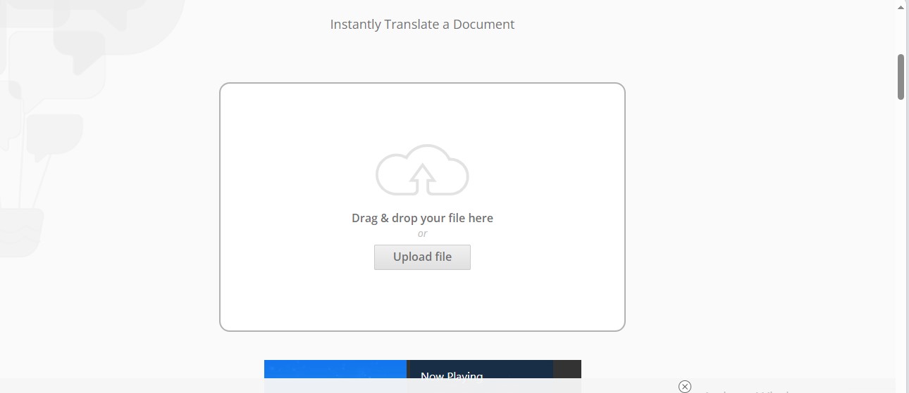 choose file for translation