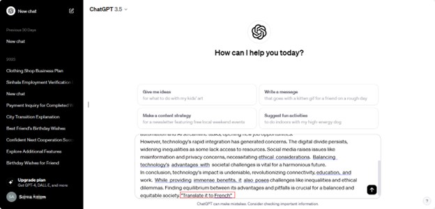 chatgpt for translation