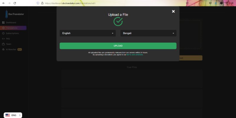 doctranslator english to bengali translation