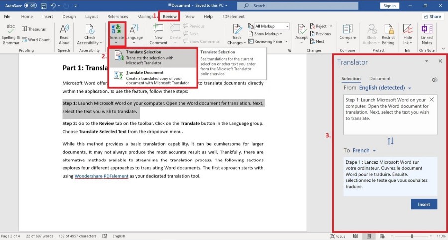 microsoft word user interface