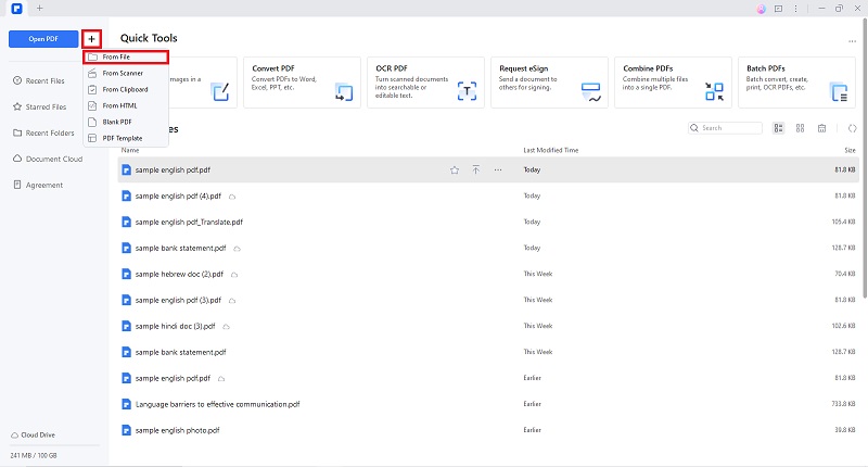 pdfelement open from file