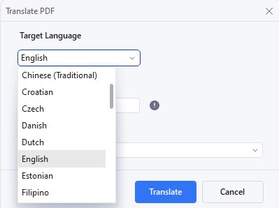 choose language