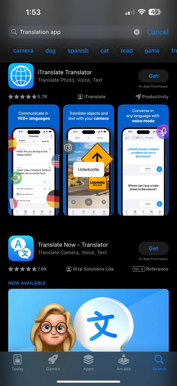 translation apps on app store