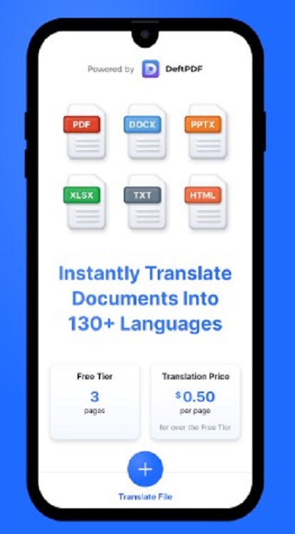 deftpdf translator for smartphones