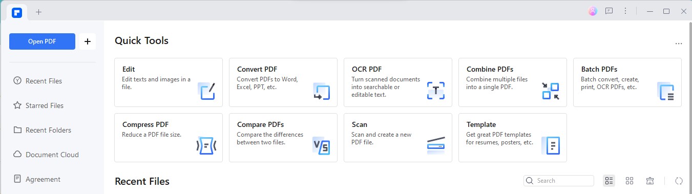 pdfelement interface