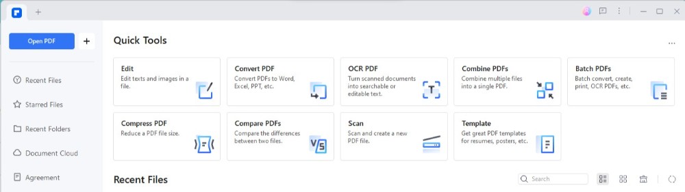 pdfelement interface