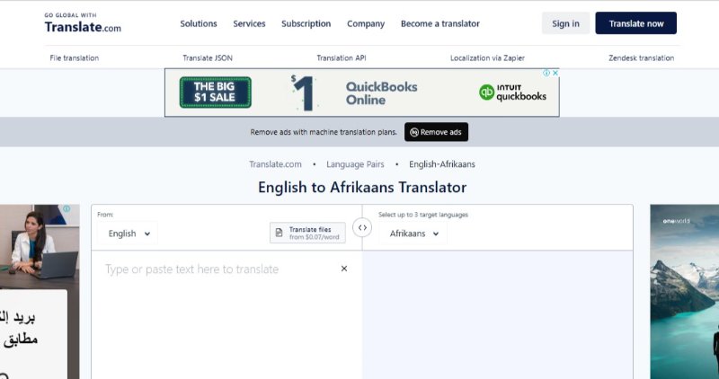 translate tool english to afrikaans