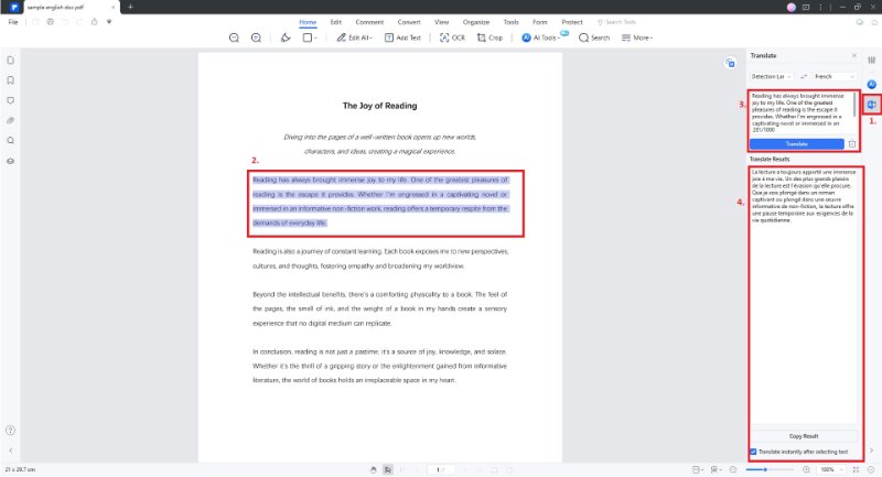 saving translated french pdf