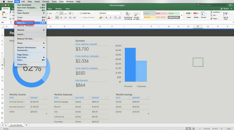 export pdf table to excel