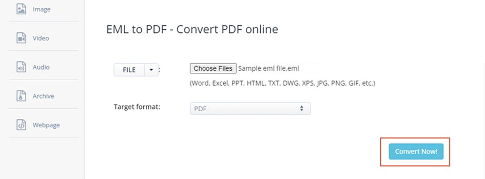 aconvert convert eml to pdf