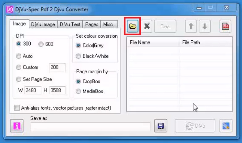 pdf2djvu add file