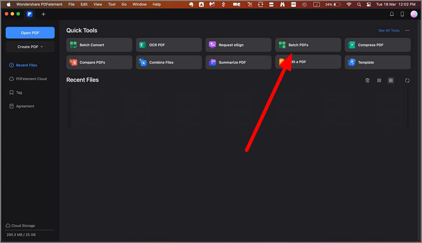 access batch pdfs feature from pdfelement