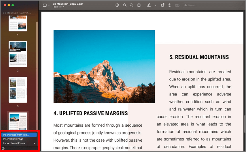 insert page from file