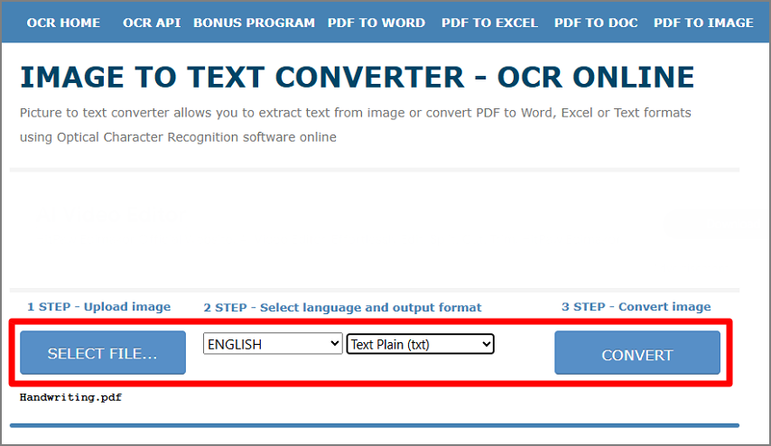 add file in onlineocr