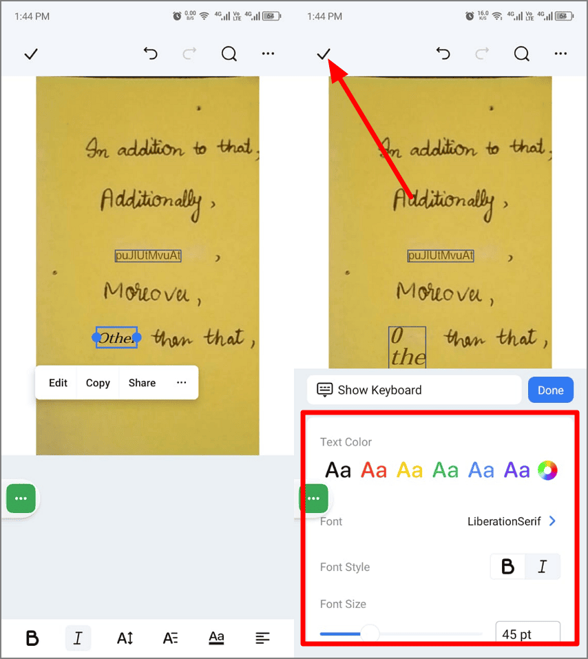 review scanned text pdfelement app
