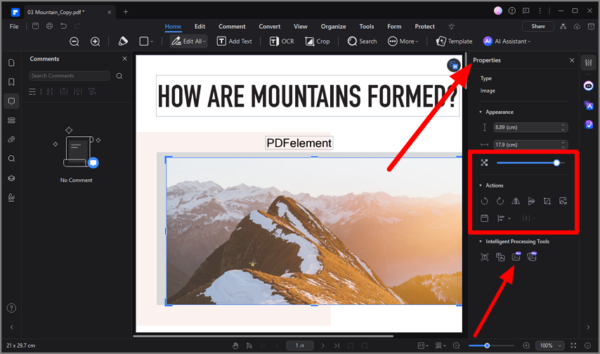 adjust image properties