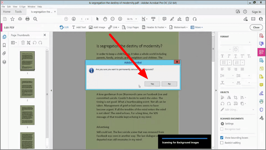 confirm removal adobe acrobat