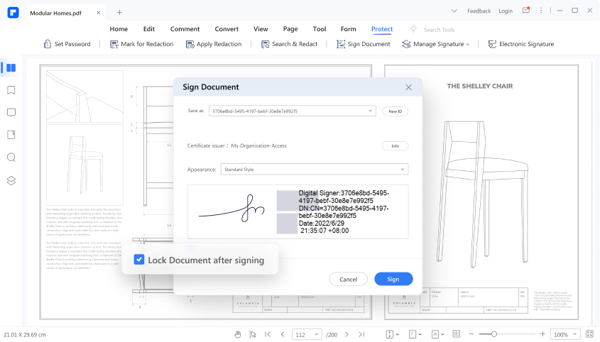 digital signature to protect pdf