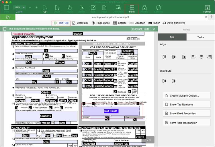 adobe pdf fillable form creator