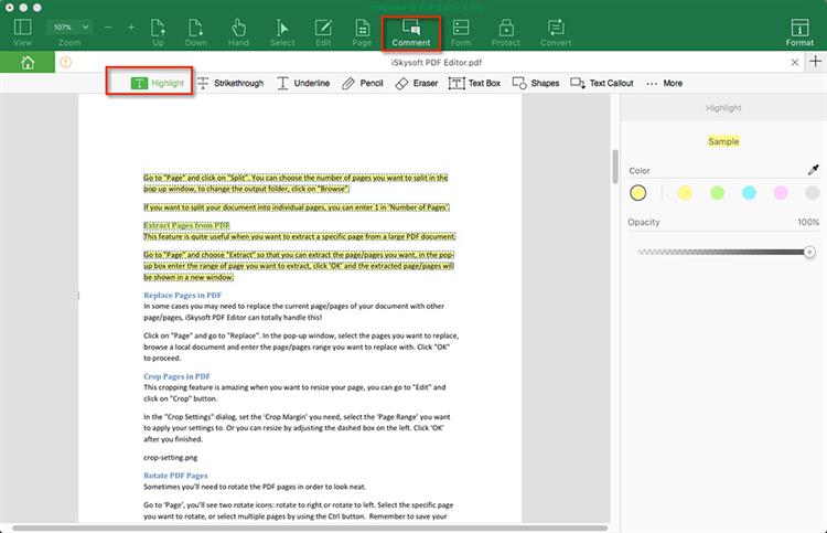 highlight pdf