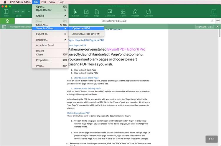 compress pdf files on mac for email