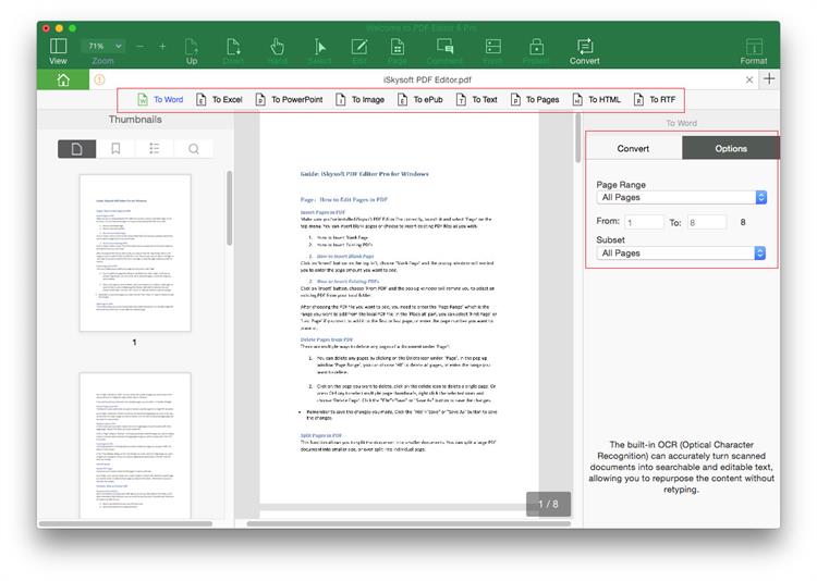 how to convert a pdf to an editable word document mac