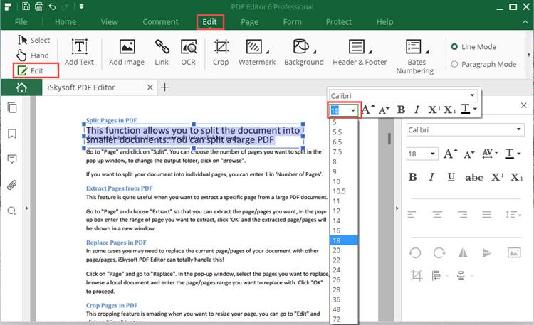 how to make text smaller on adobe acrobat