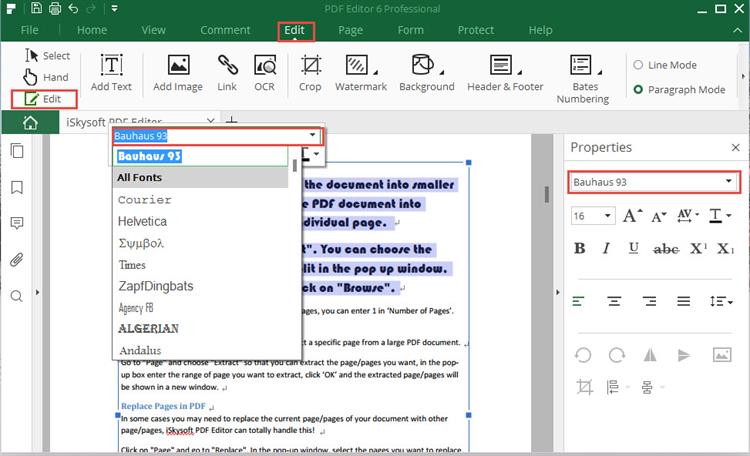 pdf editor pro set default text color