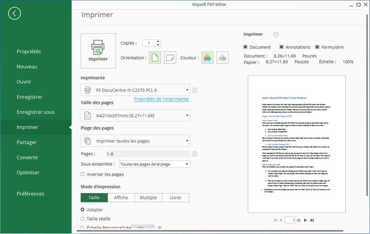 Imprimante pdf windows 11