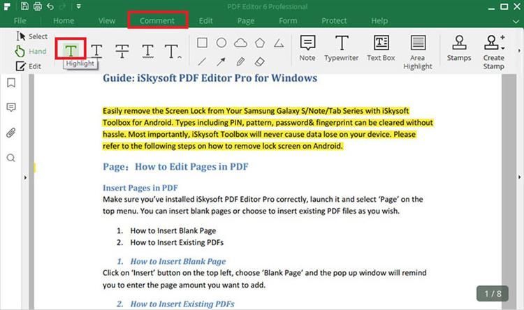 highlight in pdf for mac