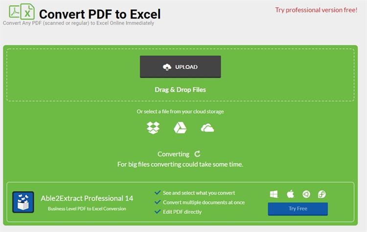 pdf to excel converter free full version