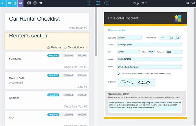 online form creator for websites