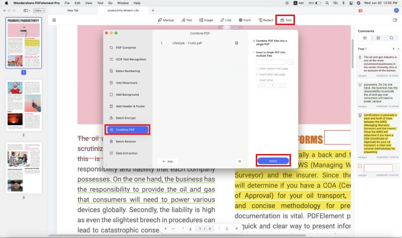 merge pdf for mac