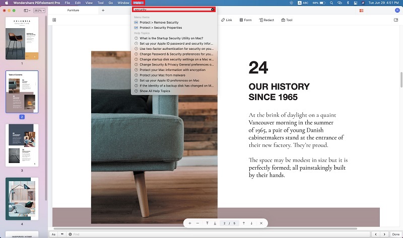 mac pdf to search for word