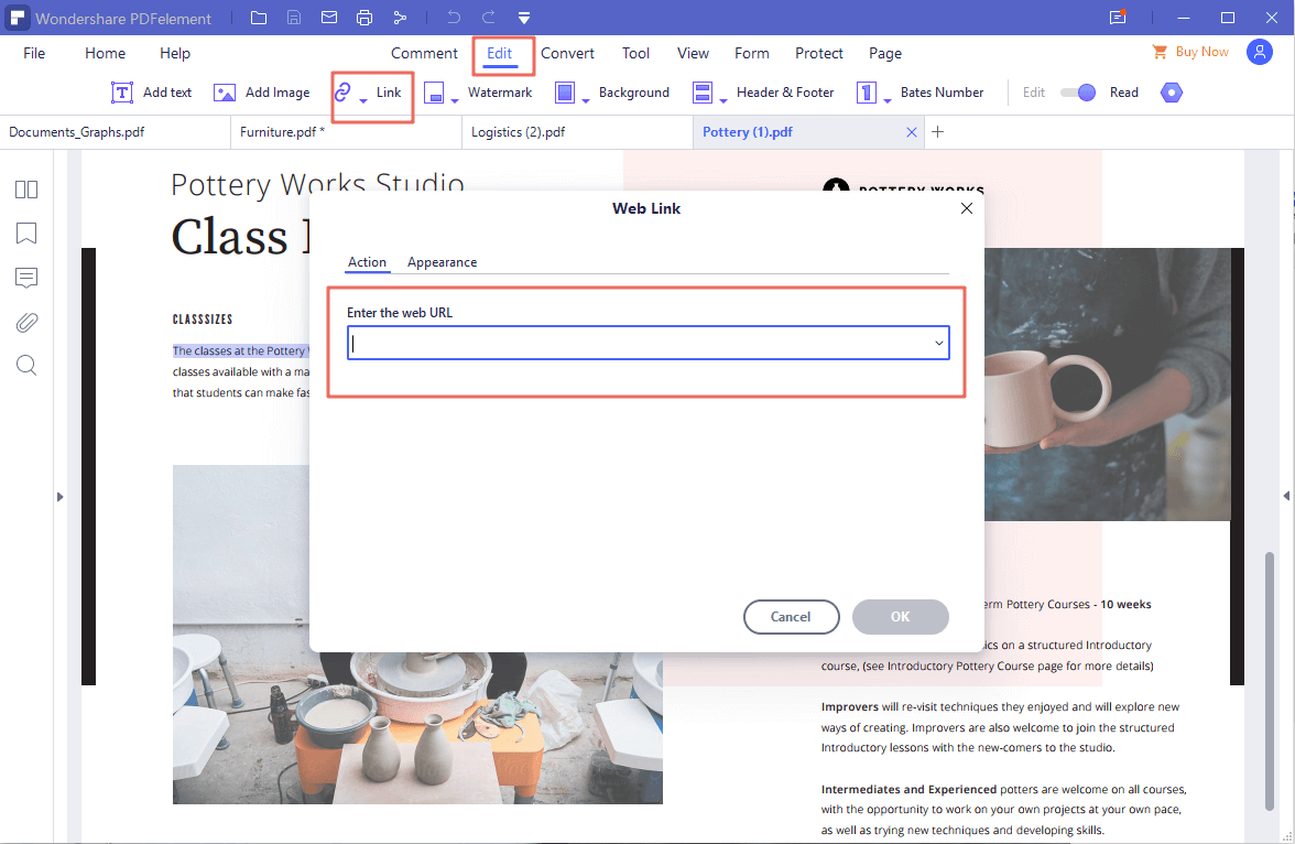 add a hyperlink to an image in monosnap