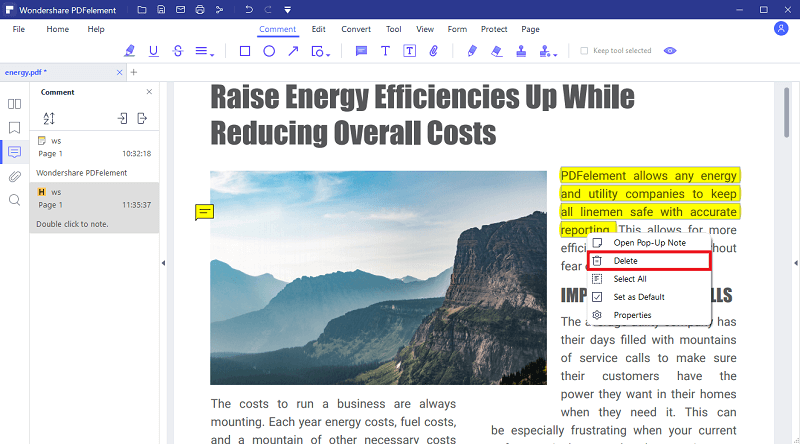 remove highlights from pdf