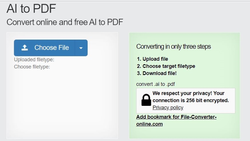 file converter online main interface