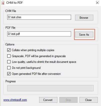 convert chm into pdf