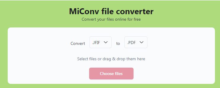 miconv select file type