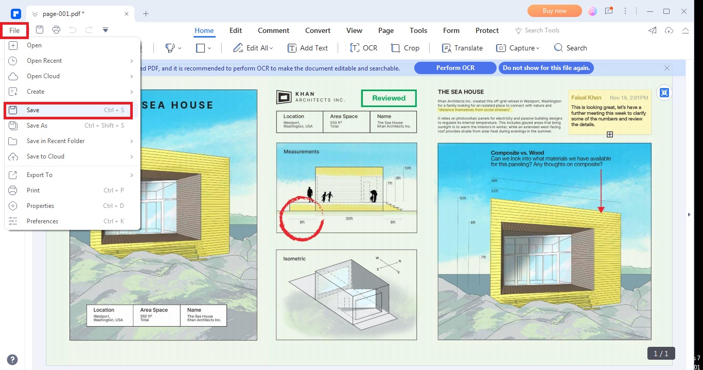 pdfelement save pdf