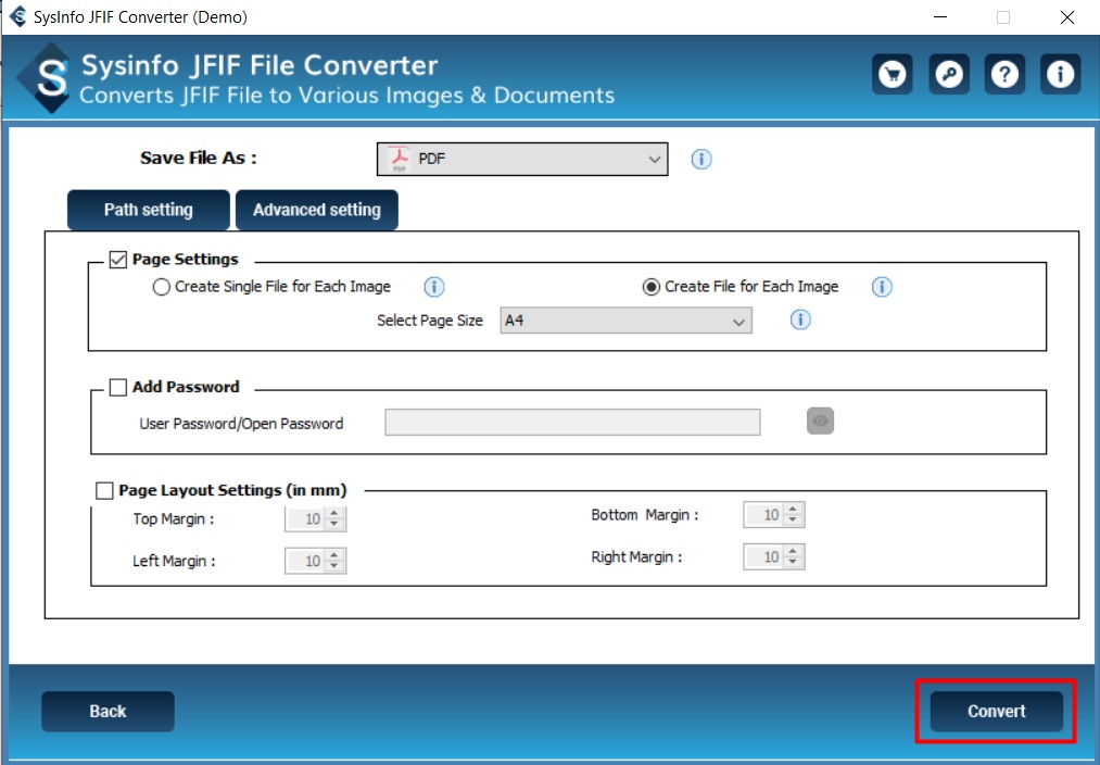 sysinfo convert to pdf