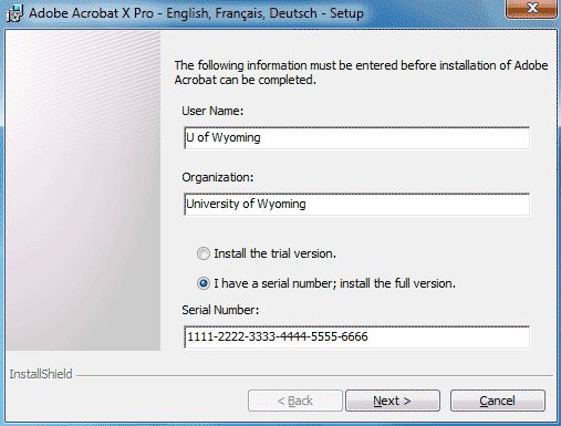 once you download acrobat pro how to give serial number