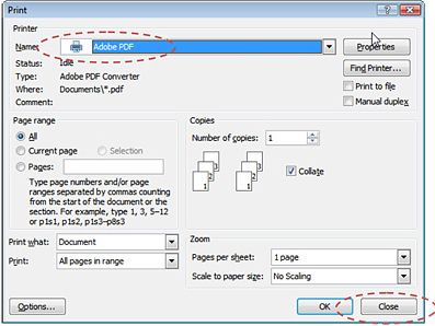 pdf printer driver