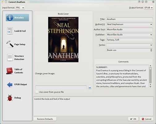 calibre convert kindle to epub